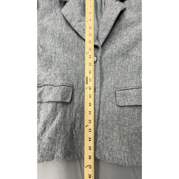 Vtg 90s Pendleton Blazer Women 12 Gray Wool Soft Old Money Quiet Luxury Jacket - Picture 8 of 8